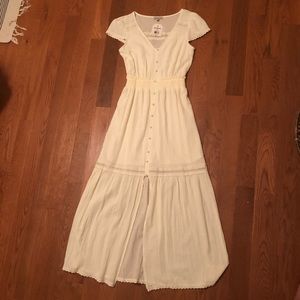 Button front maxi dress